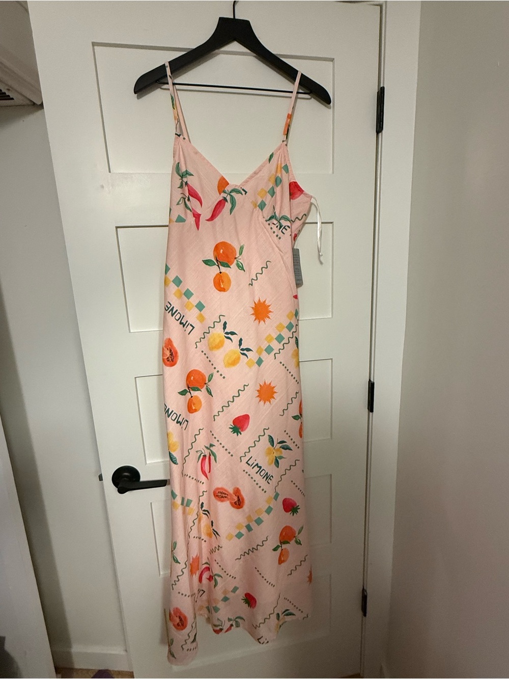 Petal & Pup Pink Fruit-Print Maxi Slip Dress